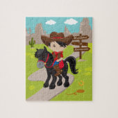 Persoonlijke Aziatische Cowboy Jigzaag Puzzle Legpuzzel (Verticaal)