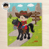 Persoonlijke Aziatische Cowboy Jigzaag Puzzle Legpuzzel