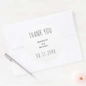 Persoonlijke B&W Gedateerde Bedankt Stickers (Envelop)