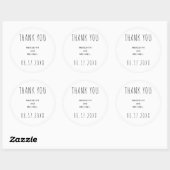 Persoonlijke B&W Gedateerde Bedankt Stickers (Vel)