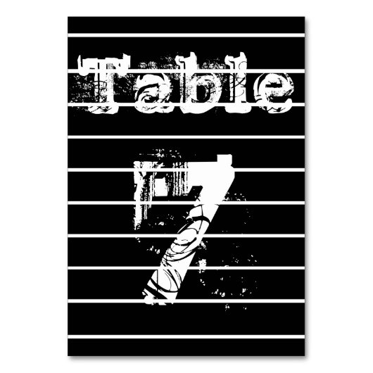Persoonlijke B&W Tafelnummerkaarten voor Huwelijk Kaart (Achterkant)