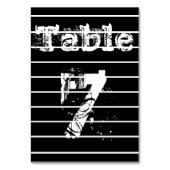 Persoonlijke B&W Tafelnummerkaarten voor Huwelijk Kaart (Voorkant)