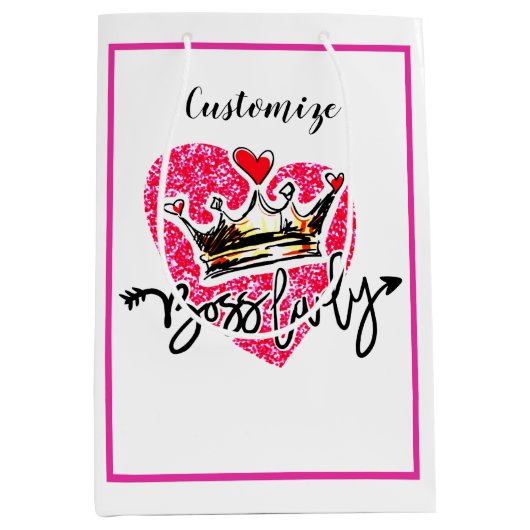 Persoonlijke baas Lady Medium Cadeauzakje (Voorkant)