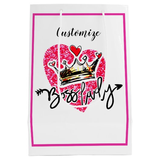 Persoonlijke baas Lady Medium Cadeauzakje (Achterkant)