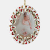 Persoonlijke baby 1e geboorteaankondiging keramisch ornament (Rechts)