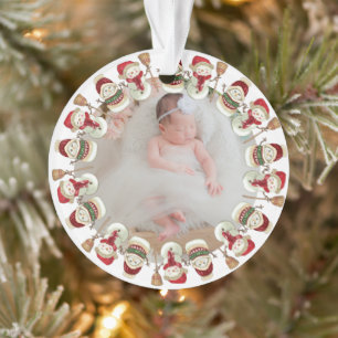 Persoonlijke baby 1e geboorteaankondiging ornament
