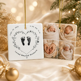 Persoonlijke baby 4 foto keramische kerstversierin keramisch ornament