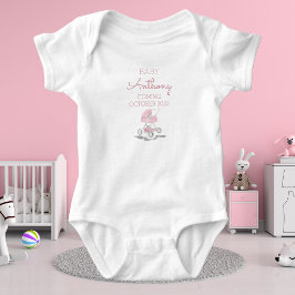 Persoonlijke baby achternaam komt / Roze kinderwag Romper