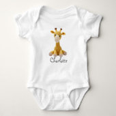 Persoonlijke Baby-badpak-Giraffe Romper (Voorkant)