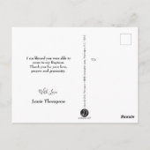 Persoonlijke Baby Baptisme Foto Briefkaart (Achterkant)