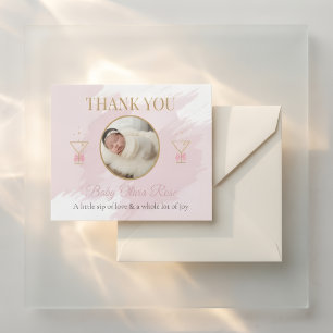 Persoonlijke baby bedankkaartjes met foto notitiekaartje