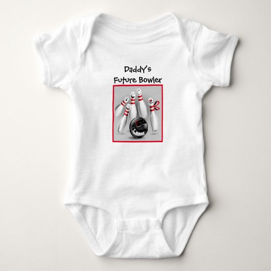 Persoonlijke Baby Bowling Romper (Voorkant)