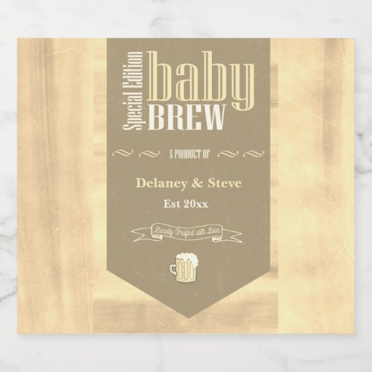 Persoonlijke Baby Brew Funny Party Bier Etiket (Enkel label)
