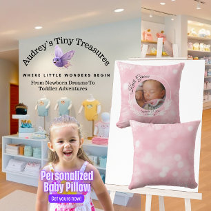 Persoonlijke Baby Deken Meisje Kussen