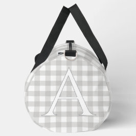 Persoonlijke Baby Dove Grijs Gingham Baby Reis Plunjezak