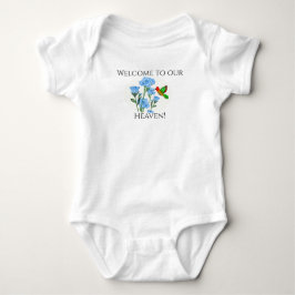 Persoonlijke baby één-delige bloem hummingbird romper