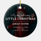 Persoonlijke Baby Eerste Kerstmis Keramisch Ornament (Achterkant)