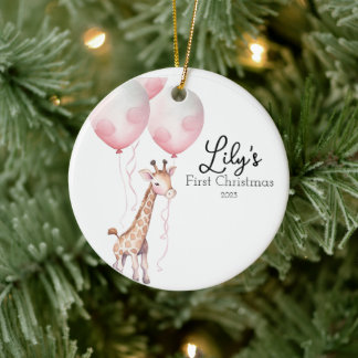 Persoonlijke Baby Eerste Kerstmis Keramisch Ornament