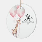Persoonlijke Baby Eerste Kerstmis Keramisch Ornament (Links)
