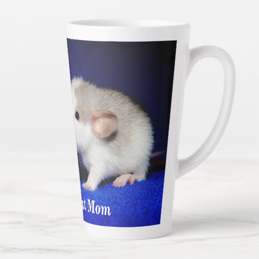 Persoonlijke Baby Fancy Pet Rat Pups Latte Mok (Rechts)