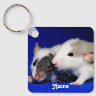 Persoonlijke Baby Fancy Pet Rat Pups Sleutelhanger