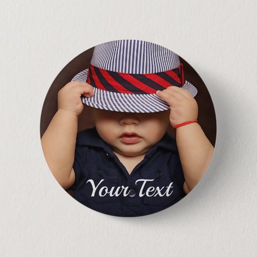 Persoonlijke Baby-foto-Button Ronde Button 5,7 Cm (Voorkant)