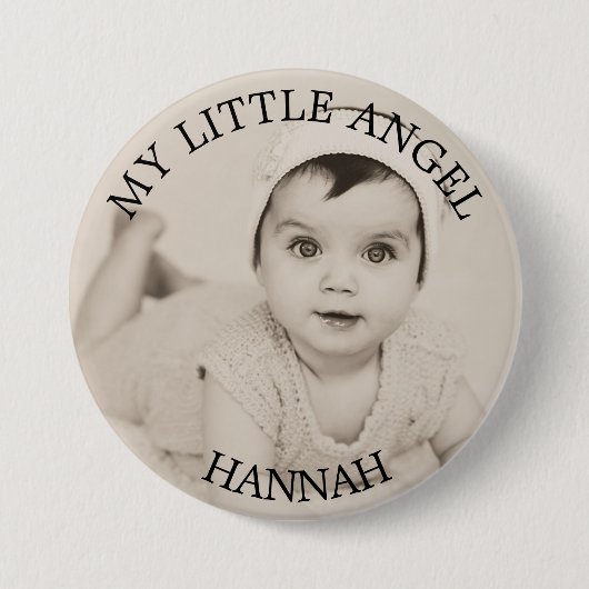Persoonlijke Baby foto-Button Ronde Button 7,6 Cm (Voorkant)