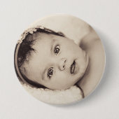 Persoonlijke Baby-foto-Button Ronde Button 7,6 Cm (Voorkant)