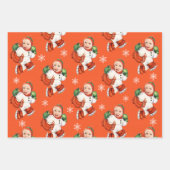 Persoonlijke Baby Foto Chubby Santa Inpakpapier Vel (Voorkant 3)