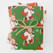 Persoonlijke Baby Foto Chubby Santa Inpakpapier Vel (In situ)