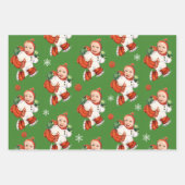 Persoonlijke Baby Foto Chubby Santa Inpakpapier Vel (Voorkant)