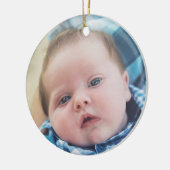 Persoonlijke Baby foto Keramisch Ornament (Links)