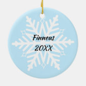 Persoonlijke Baby foto Keramisch Ornament (Achterkant)