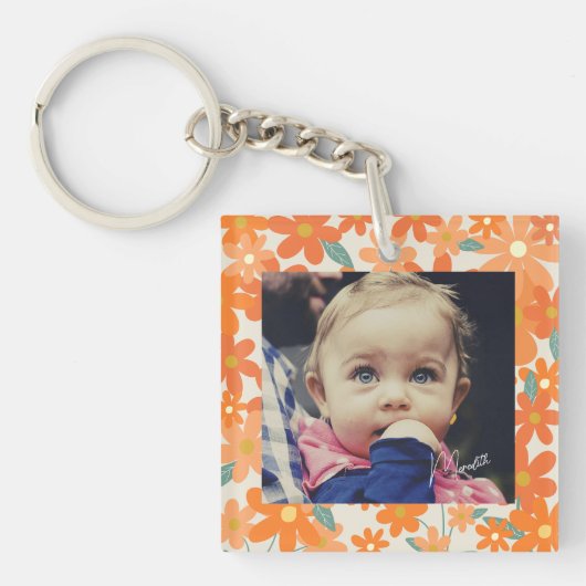 Persoonlijke Baby foto Sleutelhanger (Voorkant)
