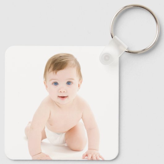 Persoonlijke Baby foto Sleutelhanger (Achterkant)