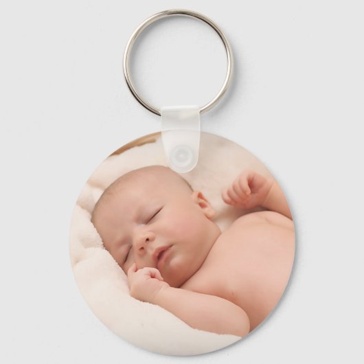Persoonlijke Baby-foto-Sleutelhanger Sleutelhanger (Voorkant)