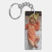 Persoonlijke Baby foto-Sleutelhanger Sleutelhanger (Voorkant Links)