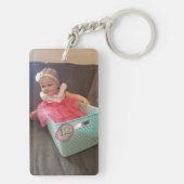 Persoonlijke Baby foto-Sleutelhanger Sleutelhanger (achterkant)