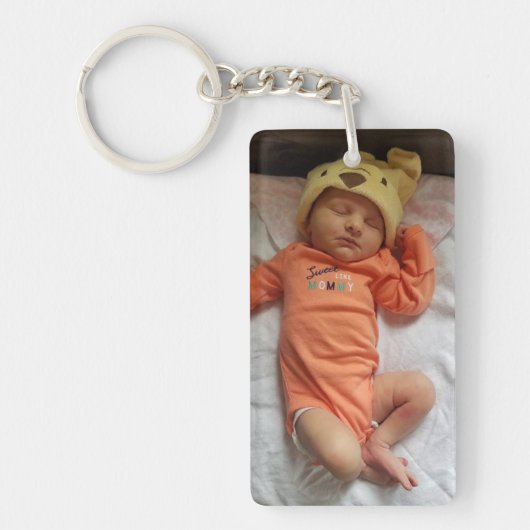 Persoonlijke Baby foto-Sleutelhanger Sleutelhanger (Voorkant)