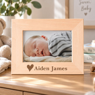Persoonlijke baby fotolijst gegraveerde lijstjes