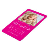 persoonlijke baby geboorteaankondigingen magneet (Linkerzijde)