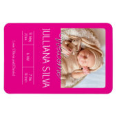 persoonlijke baby geboorteaankondigingen magneet (Horizontaal)