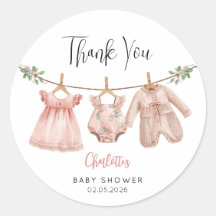 Persoonlijke Baby Girl Baby Shower Sticker