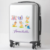 Persoonlijke baby hertjes set sticker (Koffer)