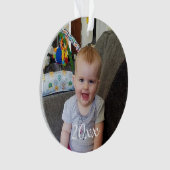 Persoonlijke Baby kerstfoto's Ornament (voorkant)