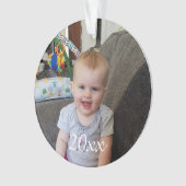 Persoonlijke Baby kerstfoto's Ornament (voorkant)