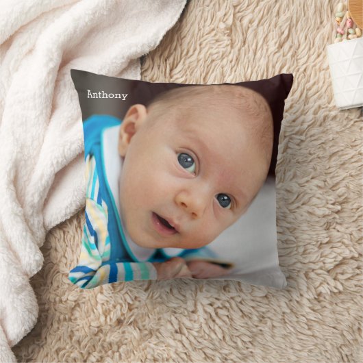 Persoonlijke baby kussenhoezen met foto en naam kussen (Deken)