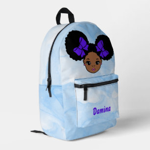 Persoonlijke baby meisje blauw bedrukte rugzak