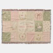 Persoonlijke Baby Meisje Dwaze Gans Patchwork Deken (Voorkant)