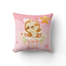 Persoonlijke Baby Meisje Luiaard Op Wolken 